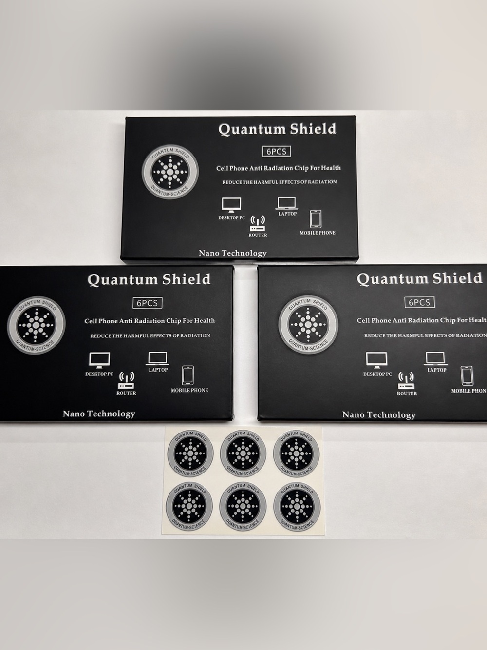 Quantum Shield Anti-Radiation Protection Chips – 6 Pack